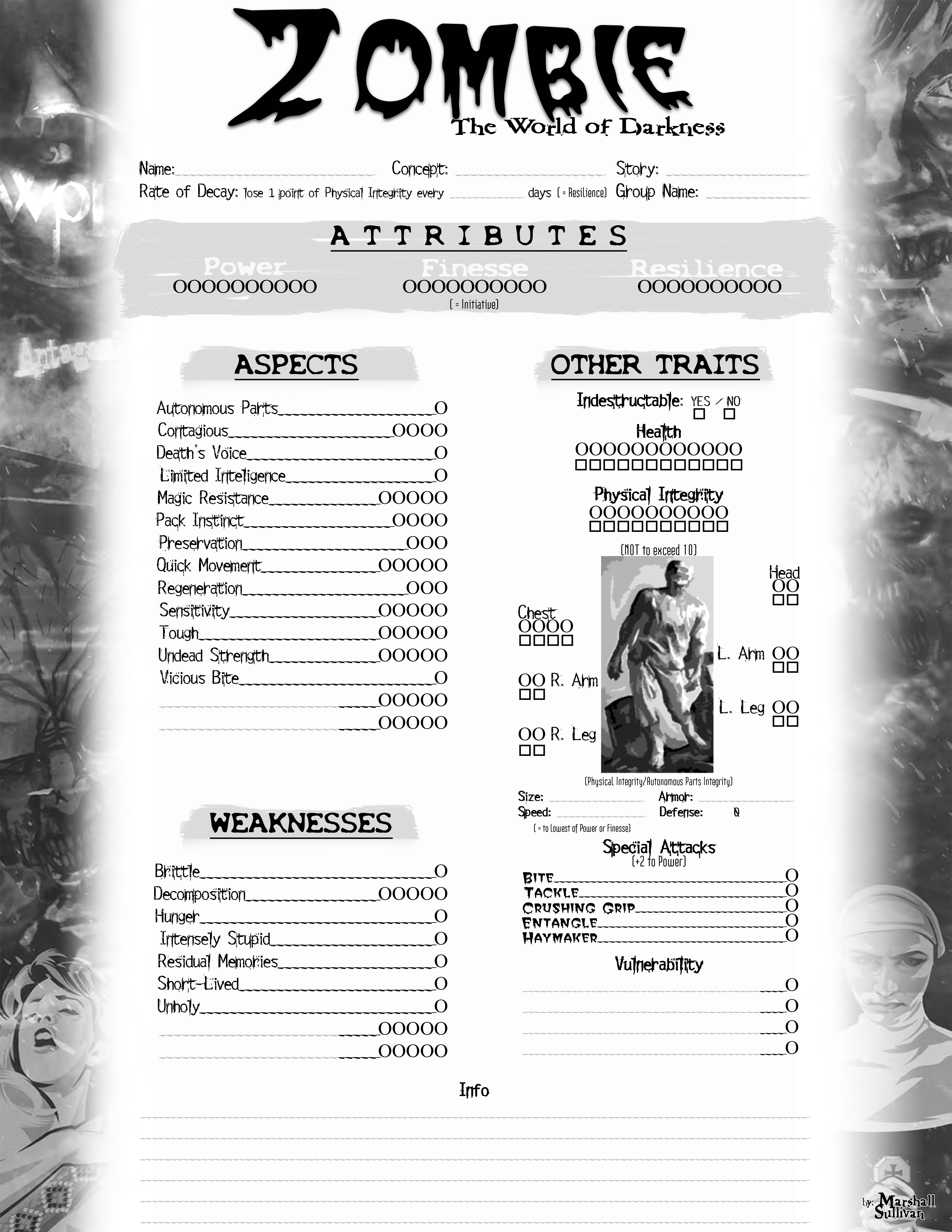 Vampire 2nd Ed Sabbat Character Sheet - MrGone's Character Sheets